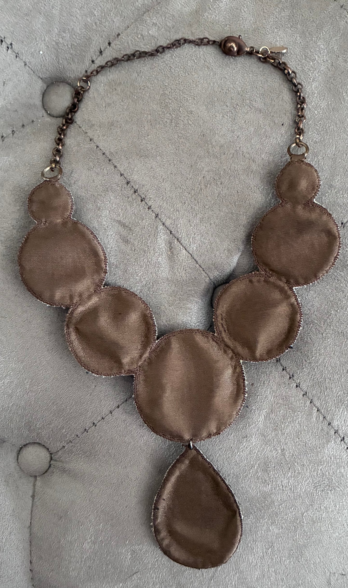 GiGiO Boho Statement Necklace – Green Stone & Filigree