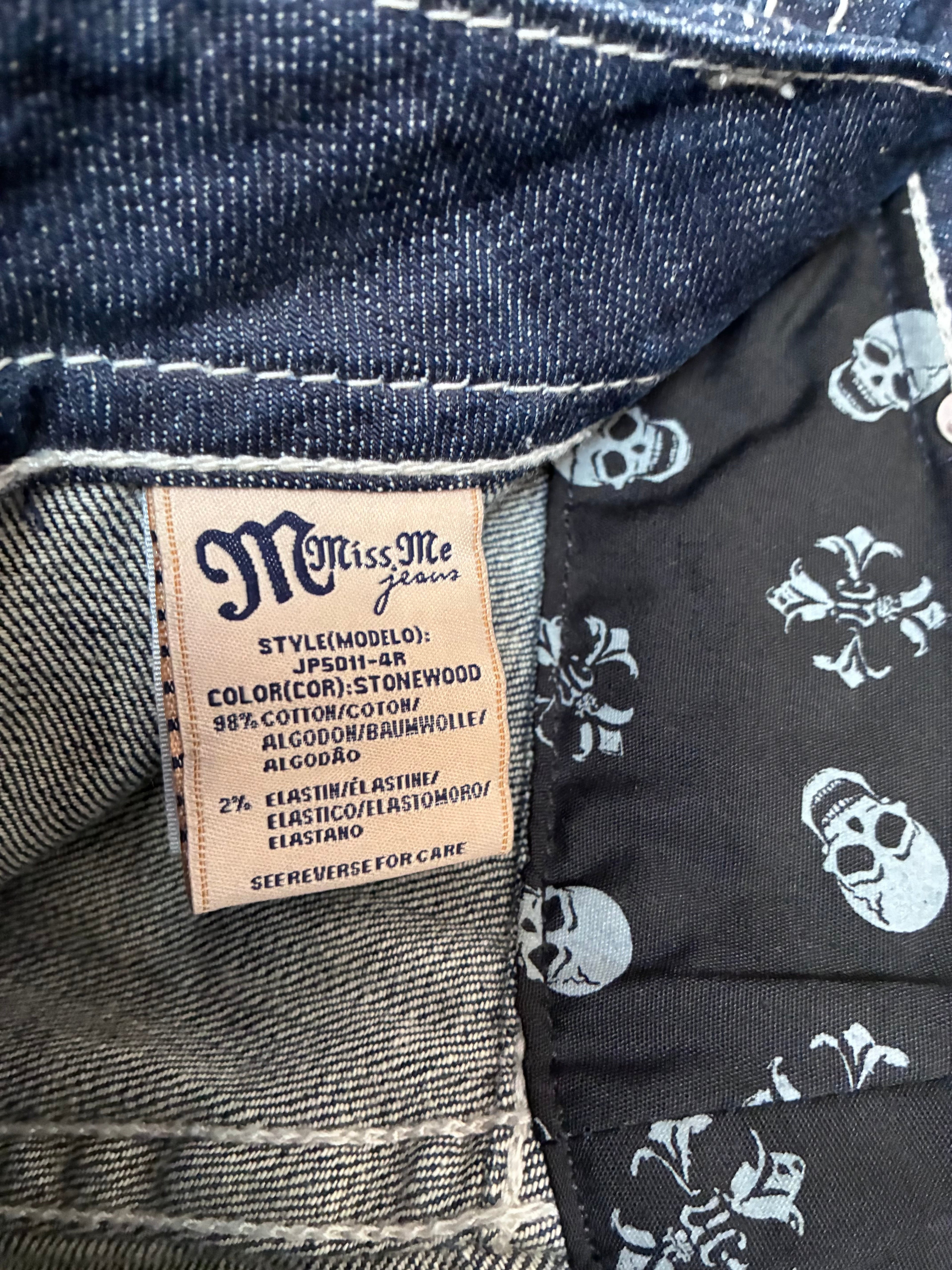 Miss Me Jeans JP5011-4R Stonewood interior care label