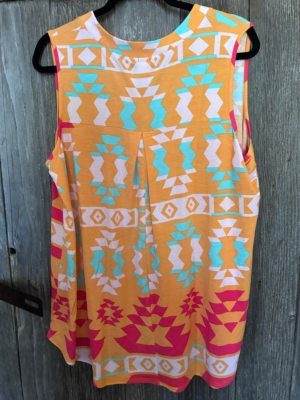 Sew In Love Aztec Print Tank Top-Size 1X