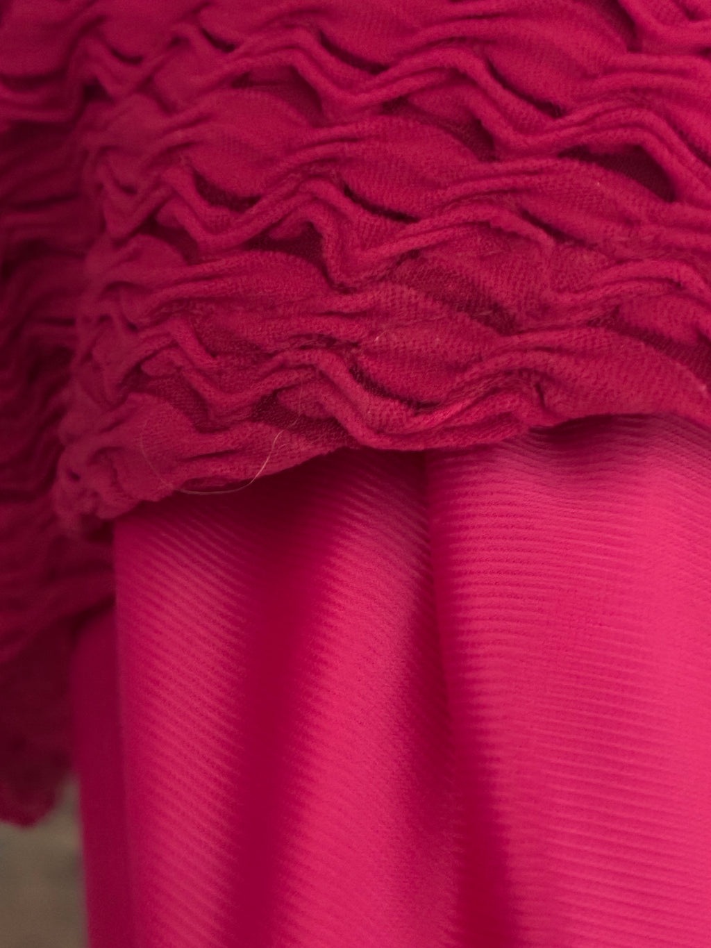 Bella Bird Magenta Textured Skater Dress – L