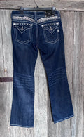 Miss Me Jeans Boot Cut Size 32 | Stonewood | Angel Wing Rhinestone | JP5011-4R