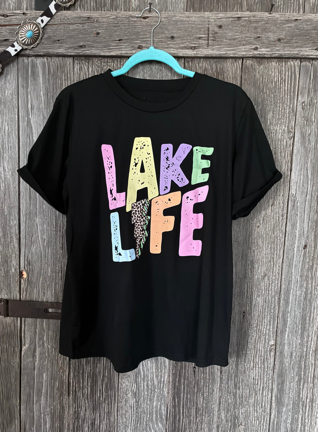 Lake Life Graphic Tee | Size L | Black