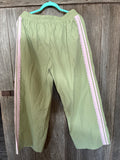 BiBi Sage Green Lace Trim Wide-Leg Pants — Size L