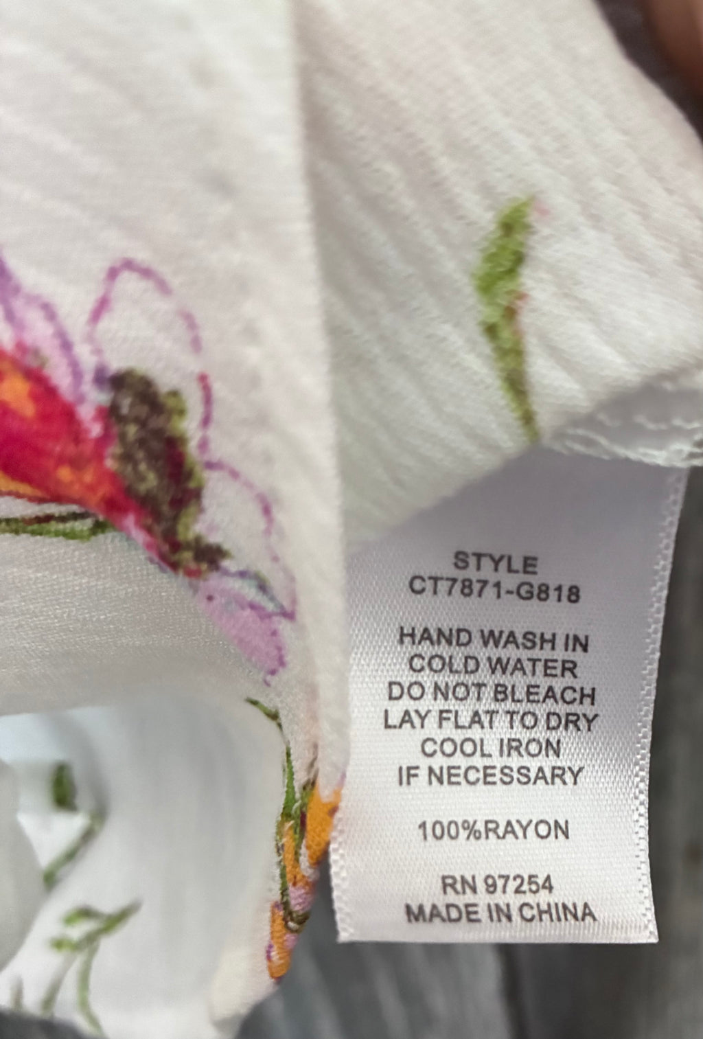 One Love Clothing White Floral Wrap Top – Size L