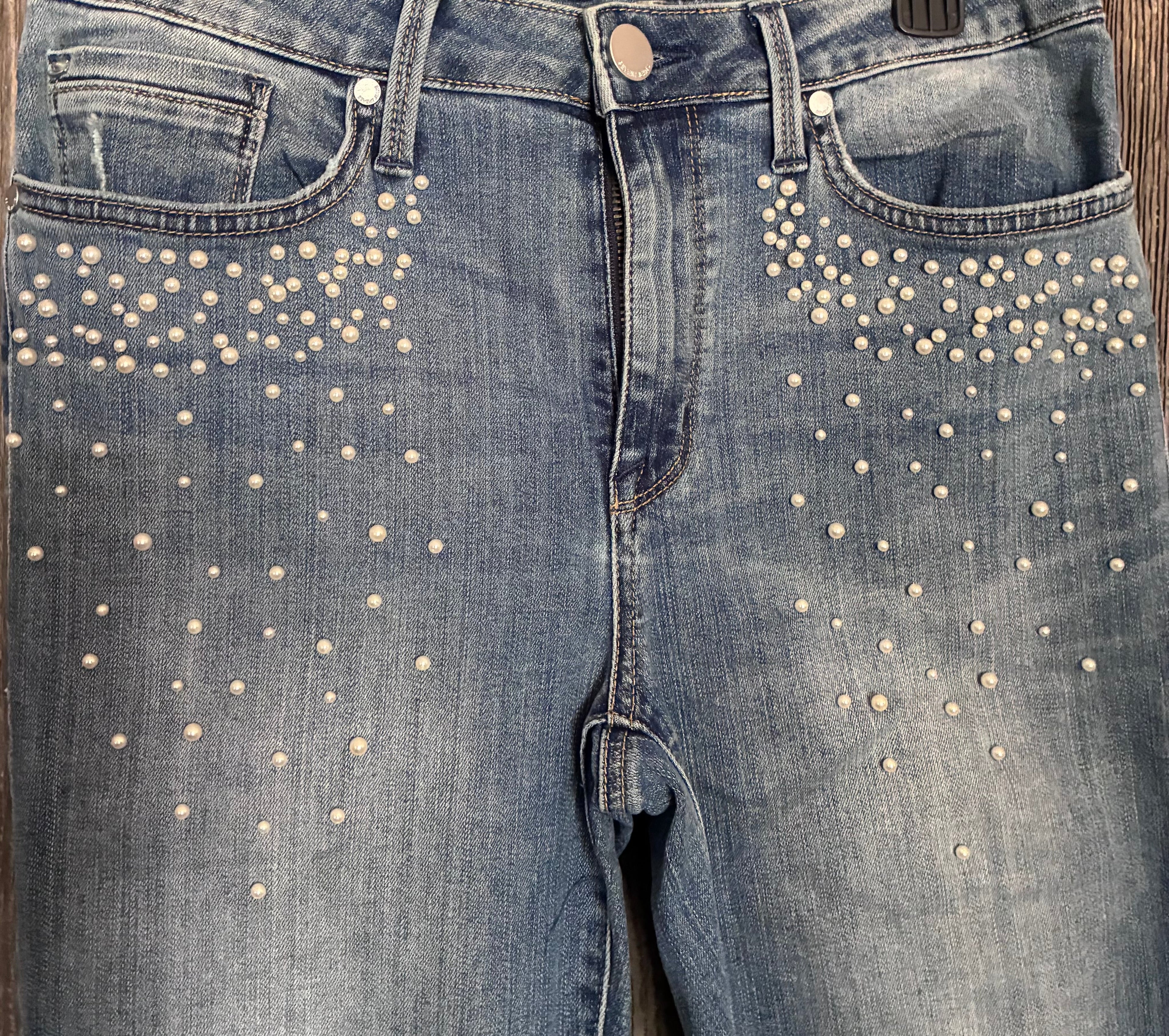 Seven7 Pearl Embellished Skinny Jeans – Size 10