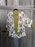 Glamour Defined Floral Kimono-Size Medium