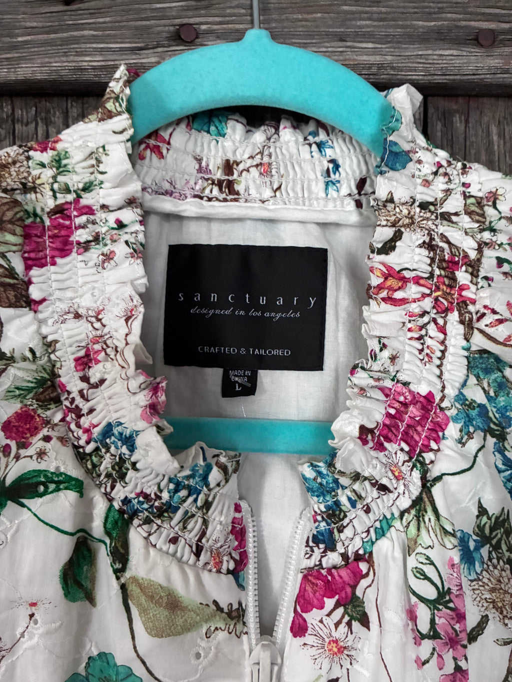Sanctuary Floral Zip Bomber Jacket – Size L