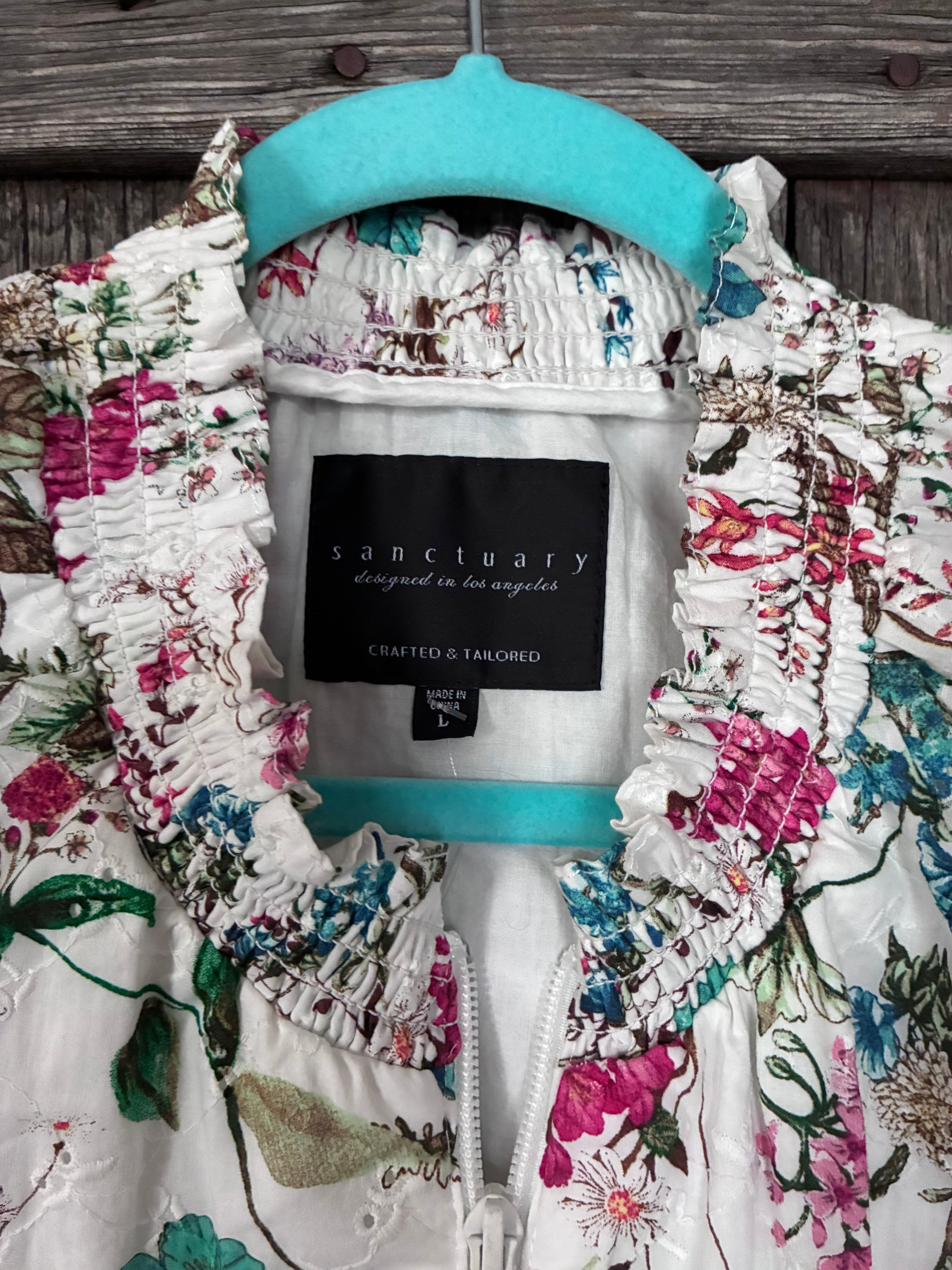 Sanctuary Floral Zip Bomber Jacket – Size L
