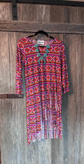 L&B Aztec Fringe Tunic — Size Large
