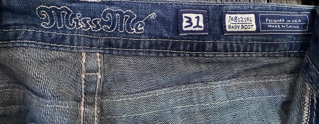 Miss Me Easy Boot Cut Jeans | Size 31x33 | Rhinestone & Studded Detail