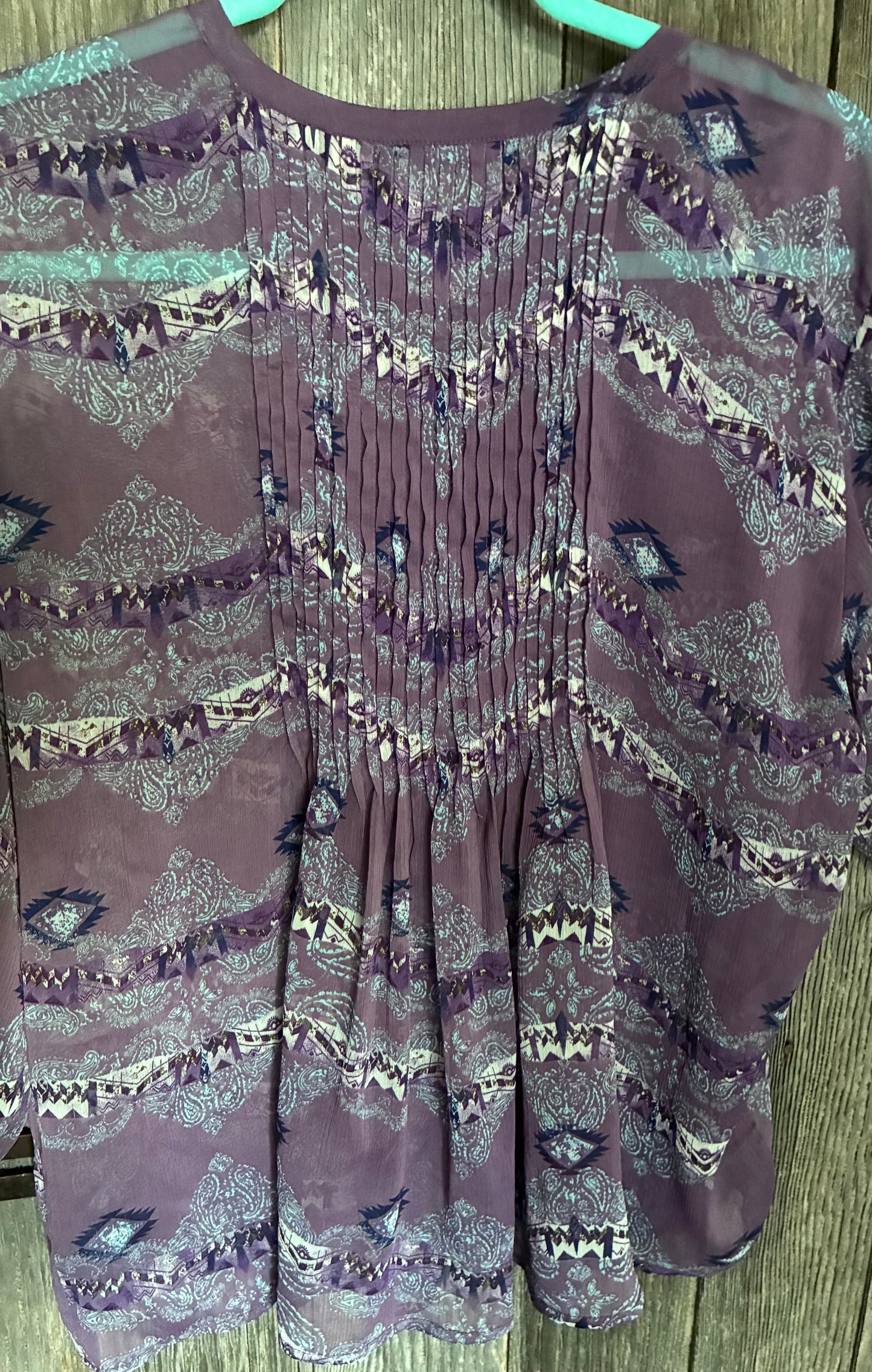 Shyanne Purple Aztec Paisley Top