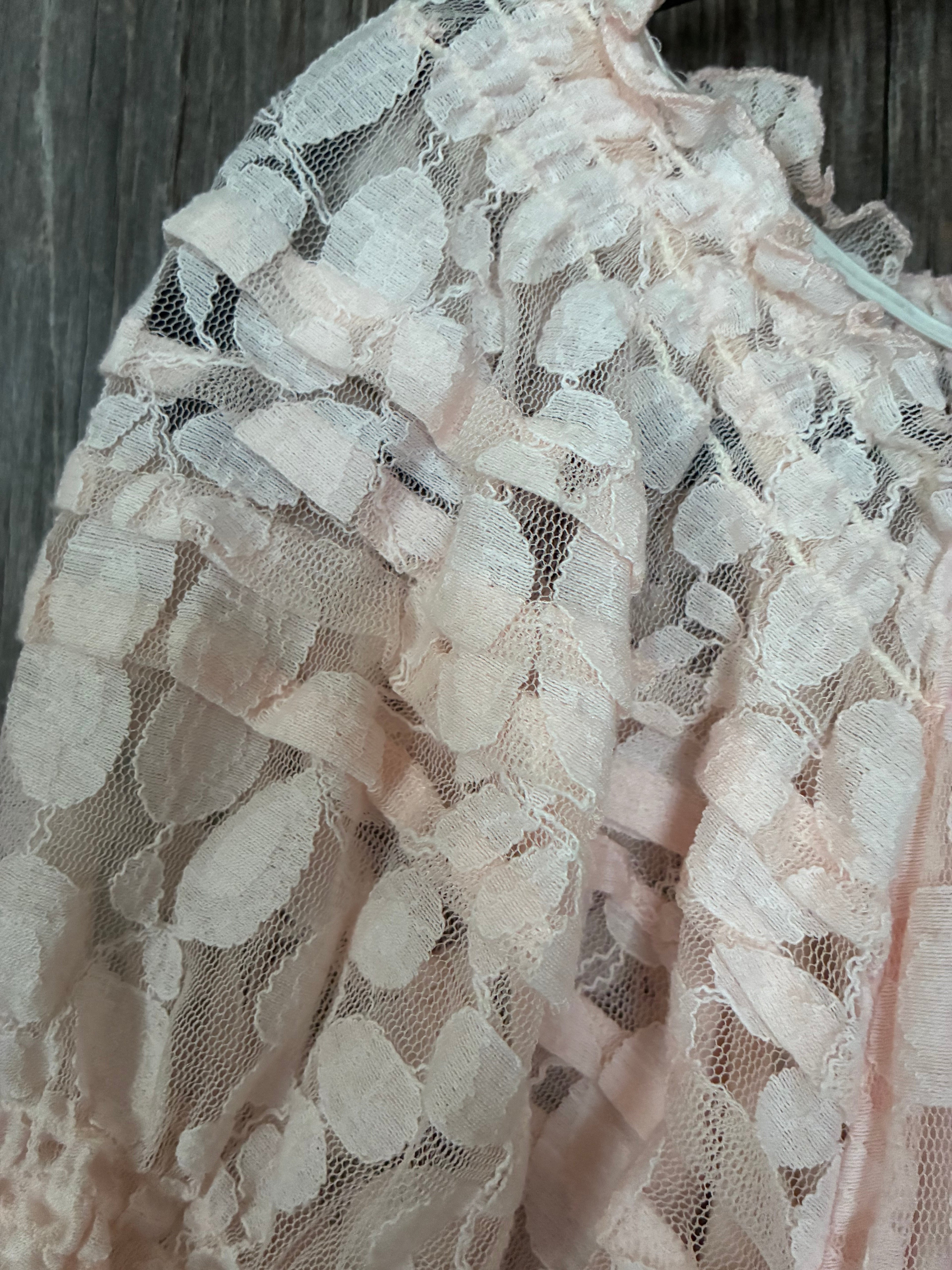 NY Collection Blush Pink Lace Top – Size L