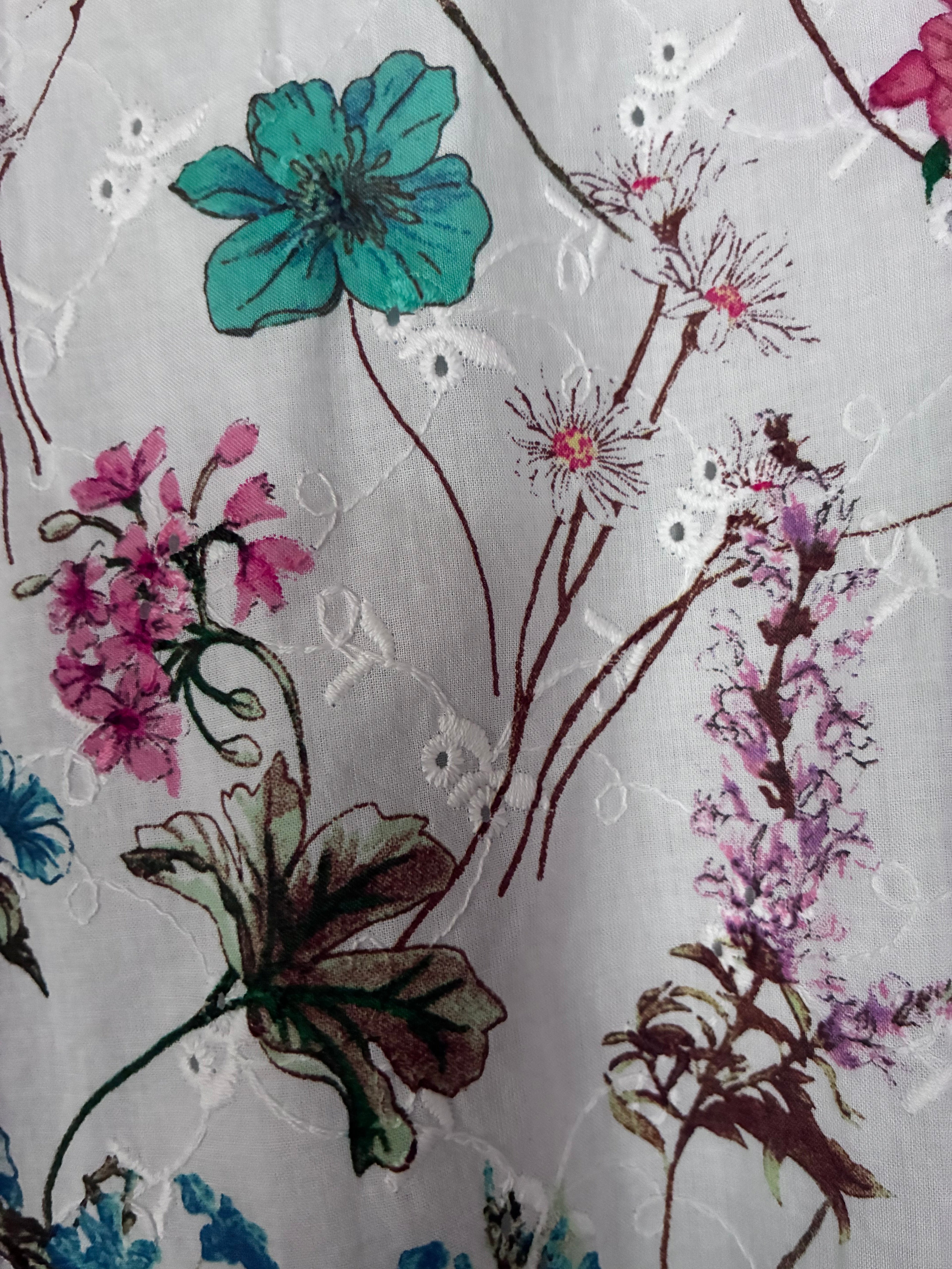 Sanctuary Floral Zip Bomber Jacket – Size L