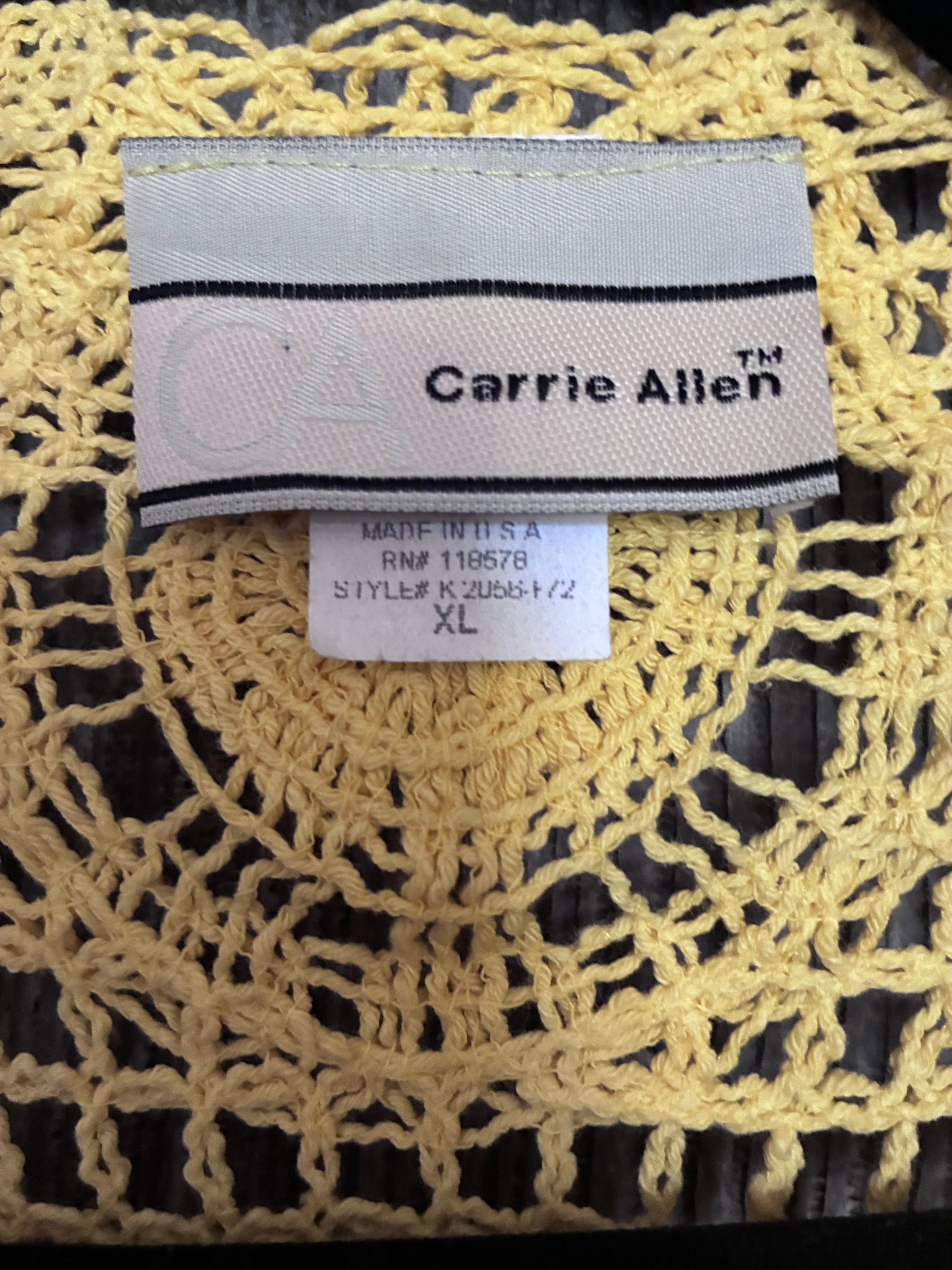 Carrie Allen Crochet Open-Back Boho Tank Top – Size XL