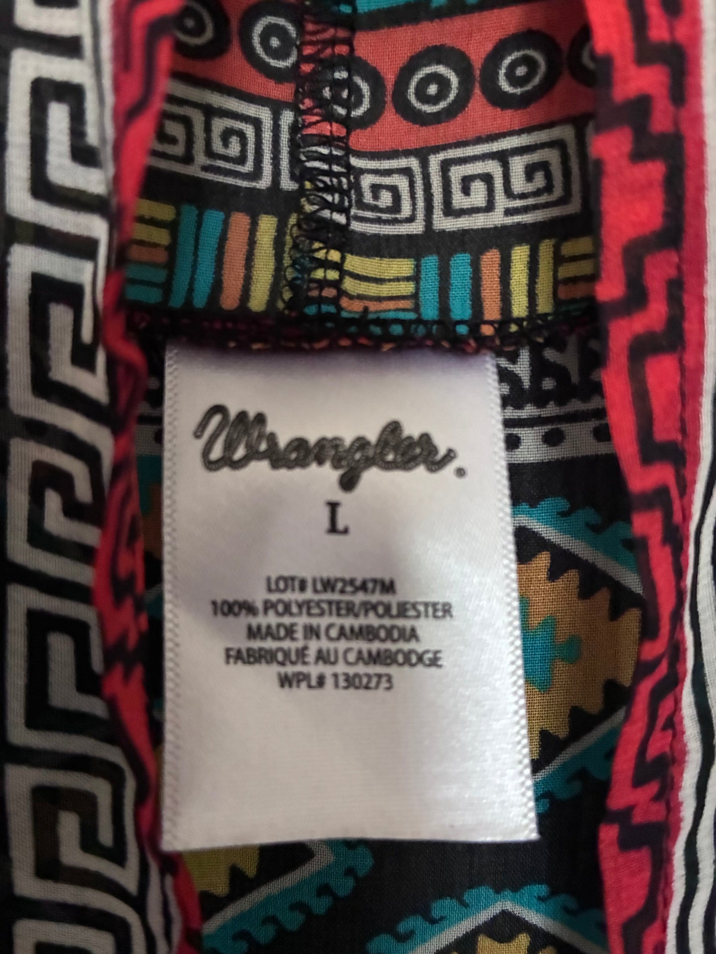 Wrangler Aztec Multicolored Fringe Vest