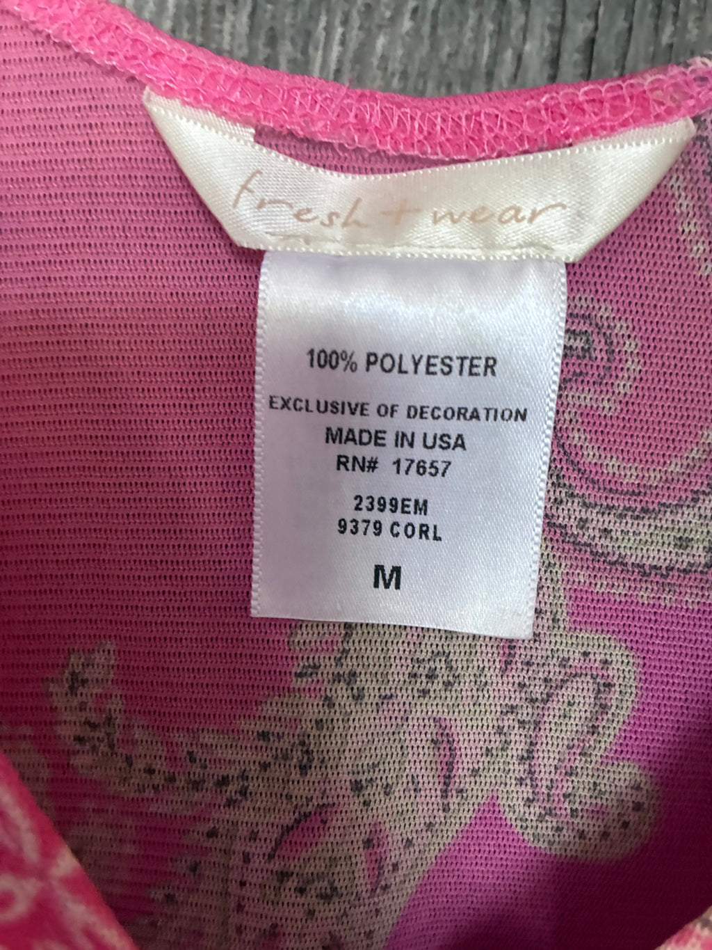 Fresh Wear Pink Paisley Smocked Waist Tank Top – Size Medium