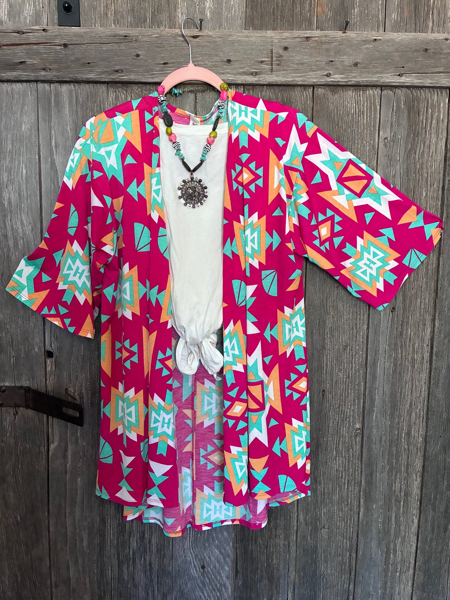 Sew In Love Aztec Print Kimono