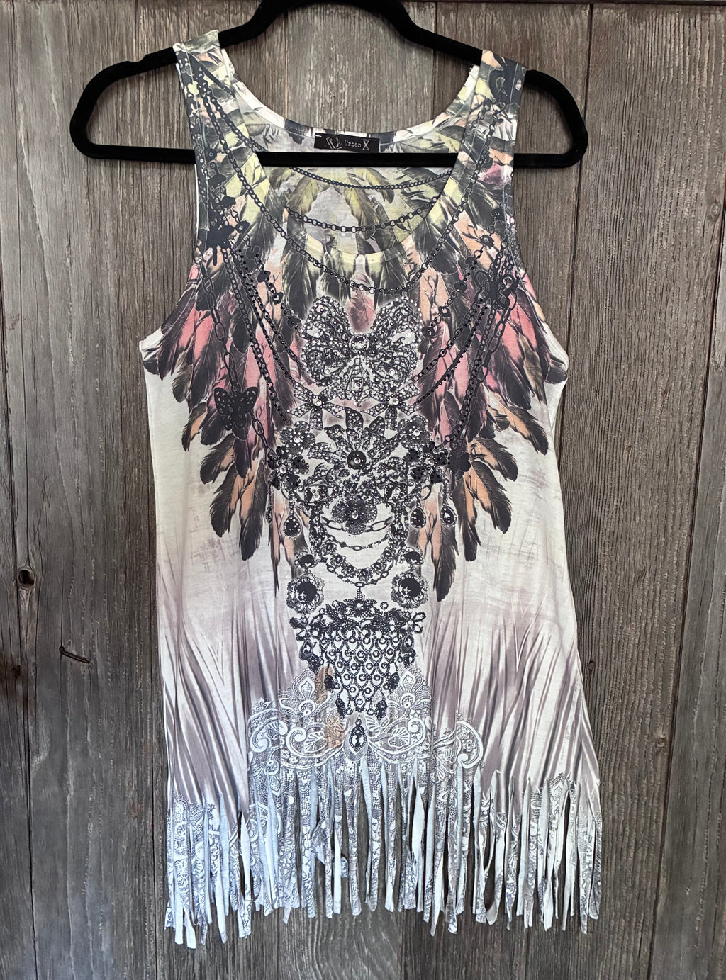 Urban X Boho Fringe Tank Top – Size Large