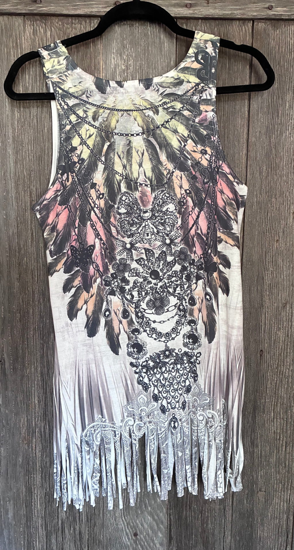 Urban X Boho Fringe Tank Top – Size Large