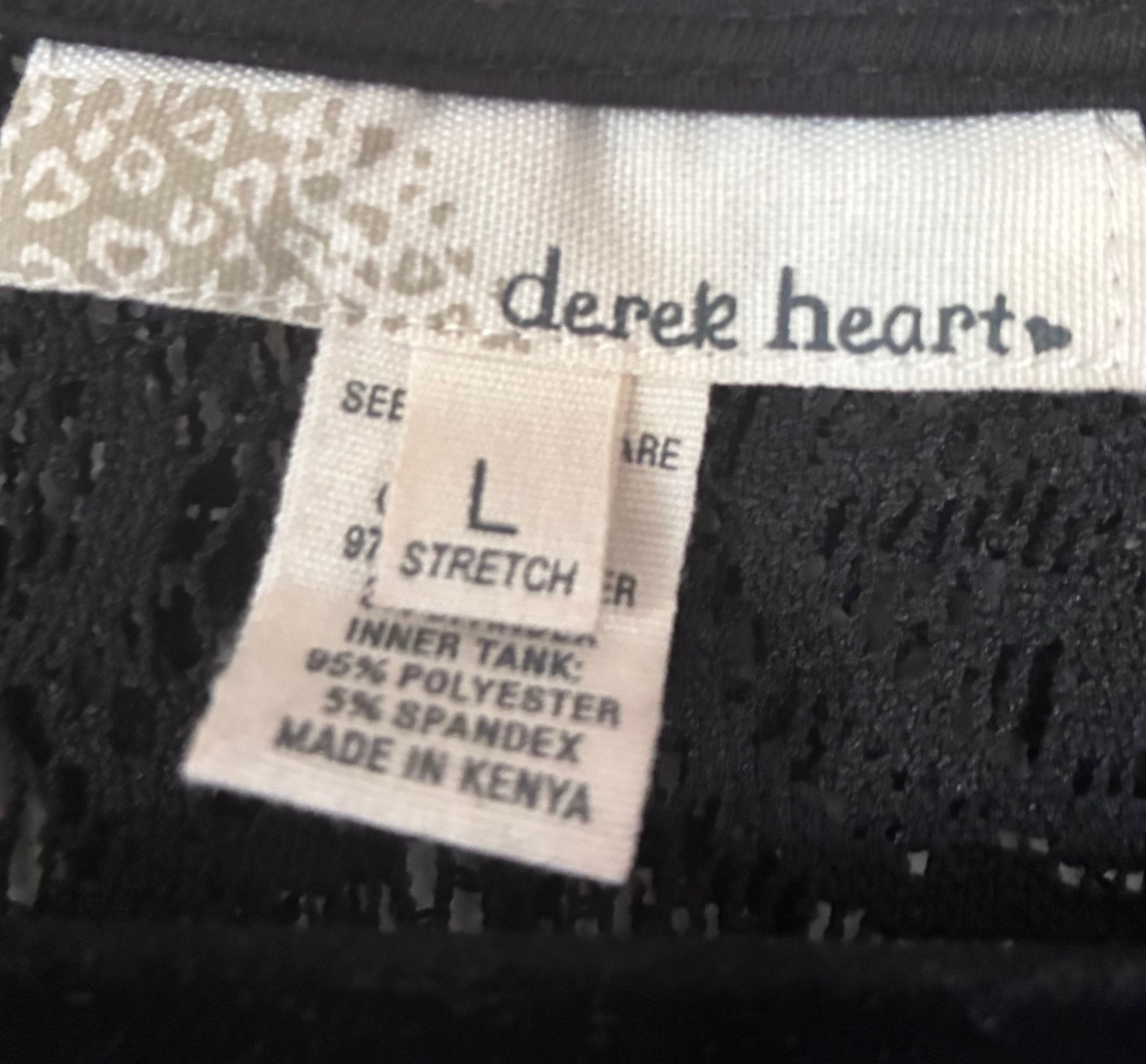 Derek Heart black lace top back view with inner tank