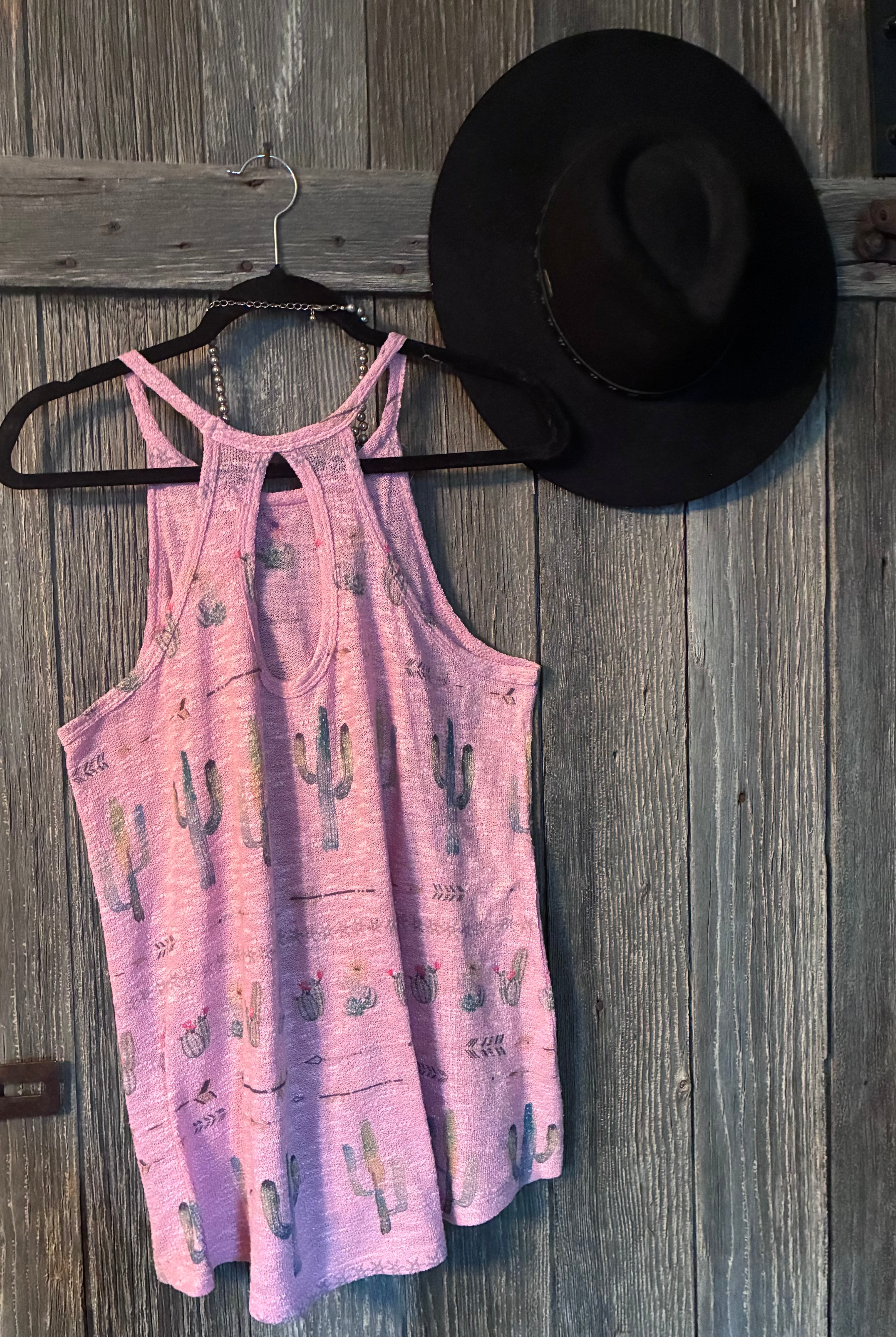 Pink Cactus Tank Top