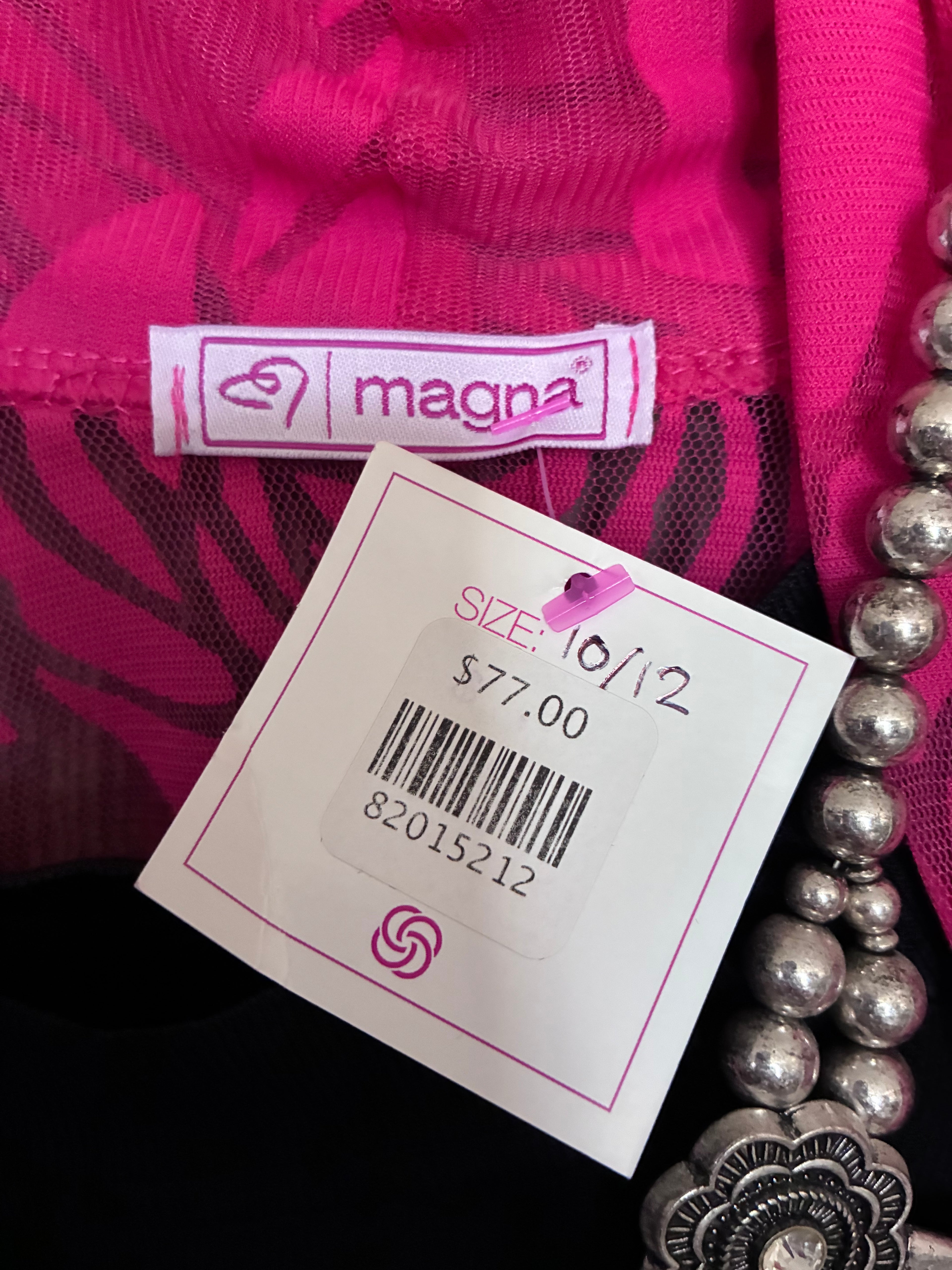 Magna Rose Print Kimono Cardigan – Hot Pink (10/12)