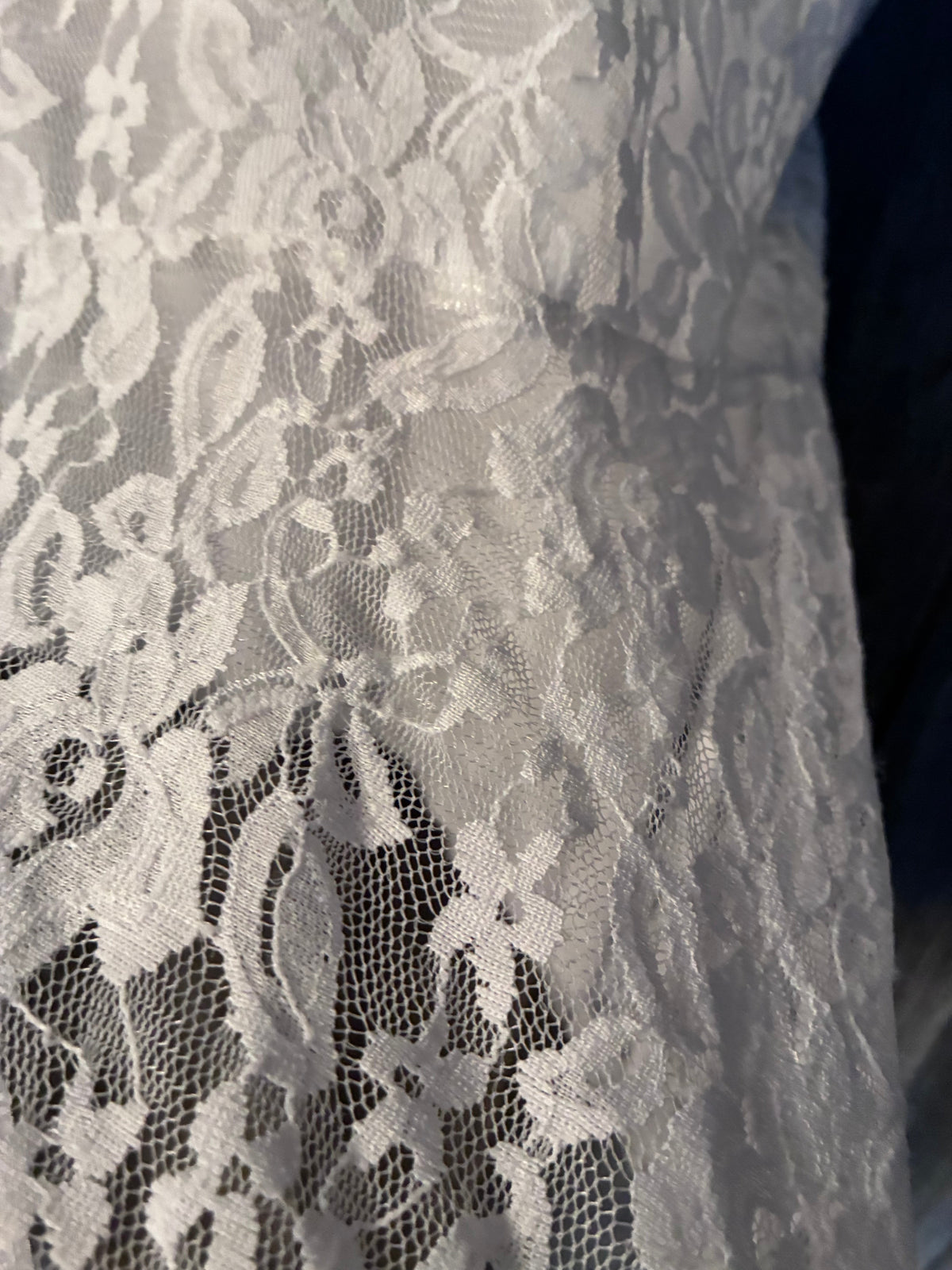 Notations White Lace Peplum Top | Size XL