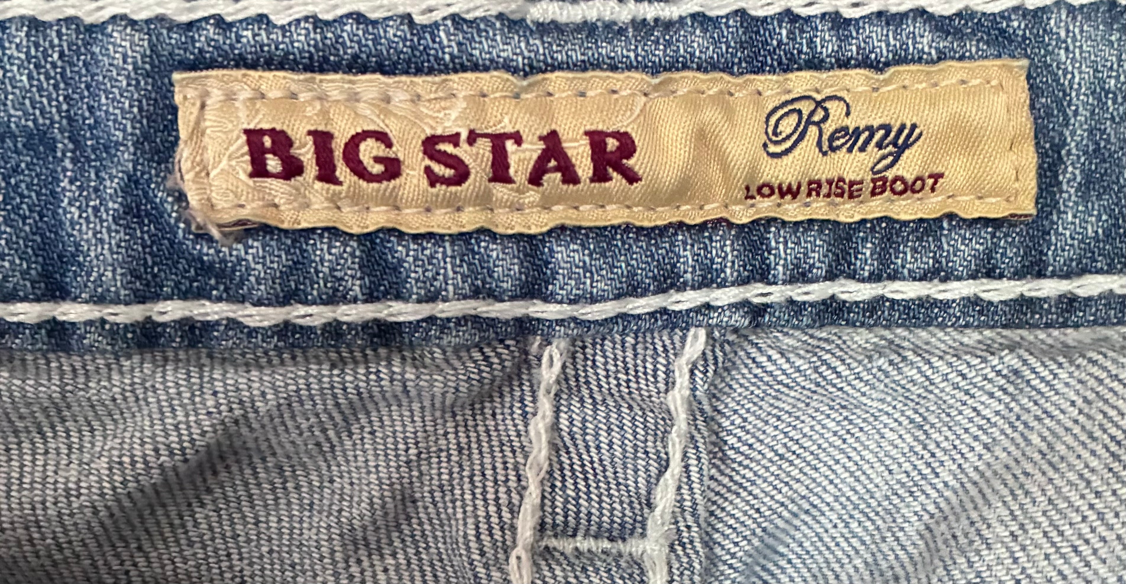 Big Star Remy Low Rise Boot Cut Jeans front view, light wash