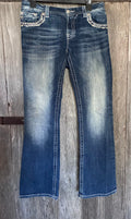 Miss Me Easy Boot Cut Jeans | Size 31x33 | Rhinestone & Studded Detail