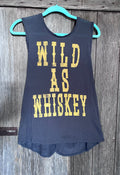 White Crow Wild As Whiskey Crossover Sleeveless Top Size Large