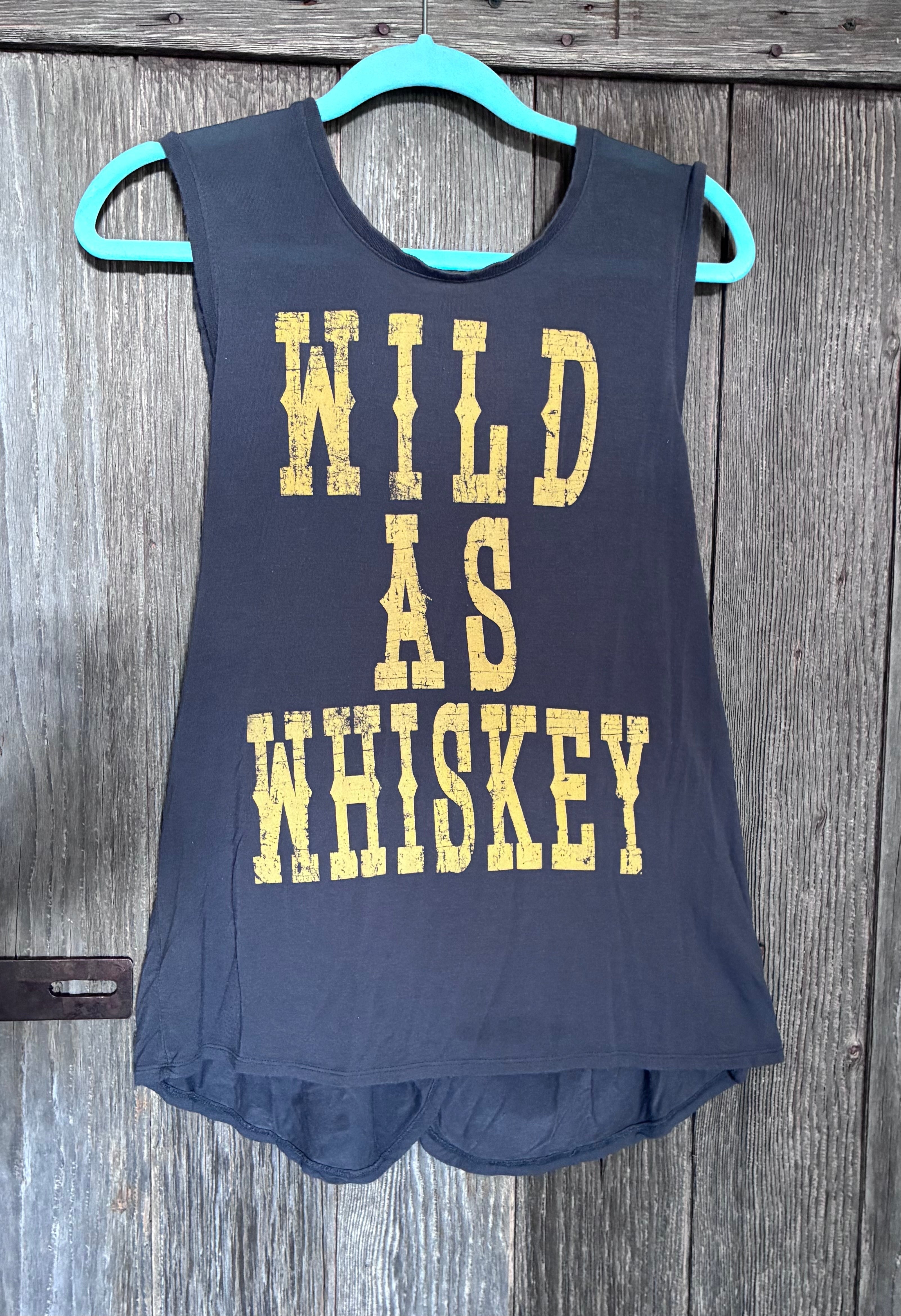 White Crow Wild As Whiskey Crossover Sleeveless Top Size Large