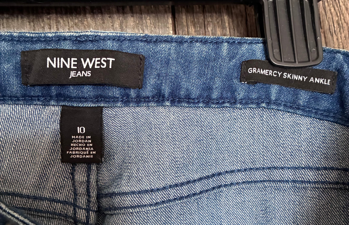 Nine West Gramercy Skinny Ankle Jeans | Size 10