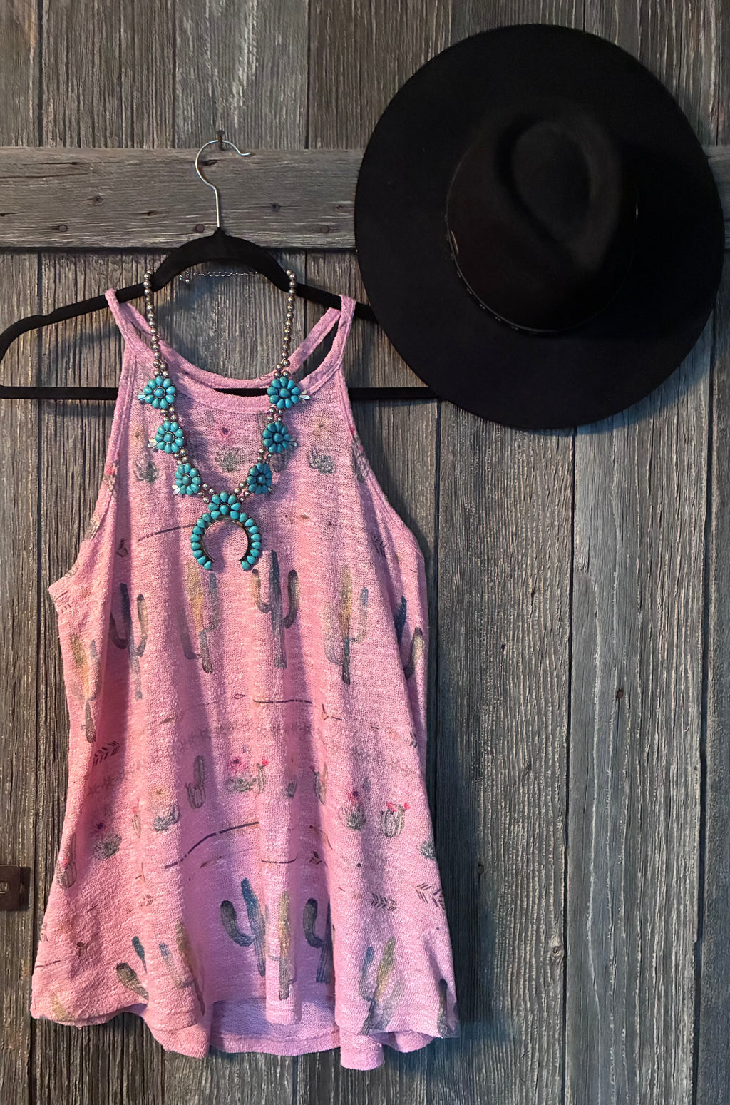 Pink Cactus Tank Top