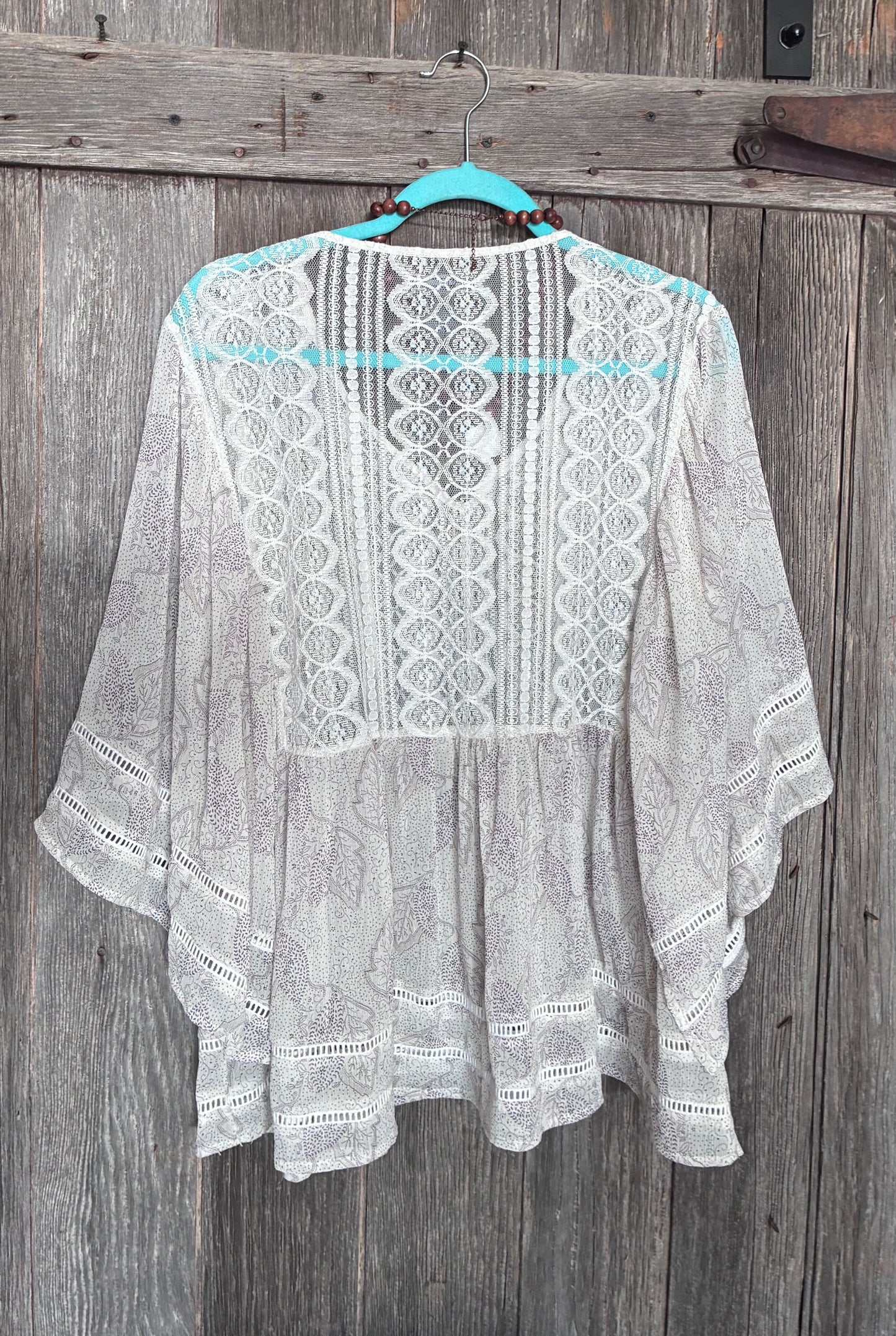 Shyanne White Lace Kimono Top