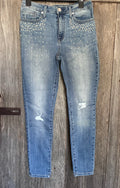 Seven7 Pearl Embellished Skinny Jeans – Size 10