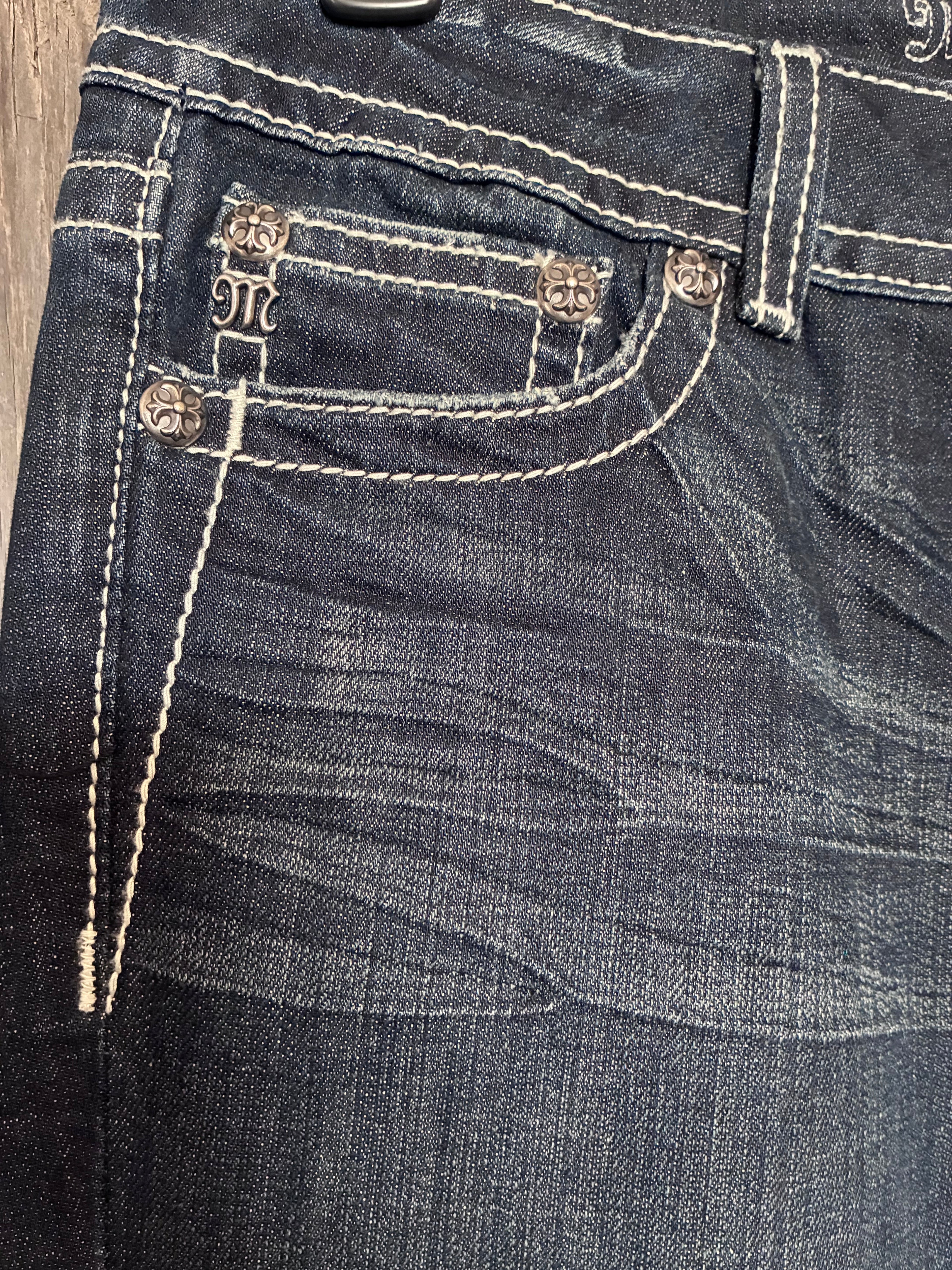 Miss Me Jeans boot cut size 32 Stonewood full front view