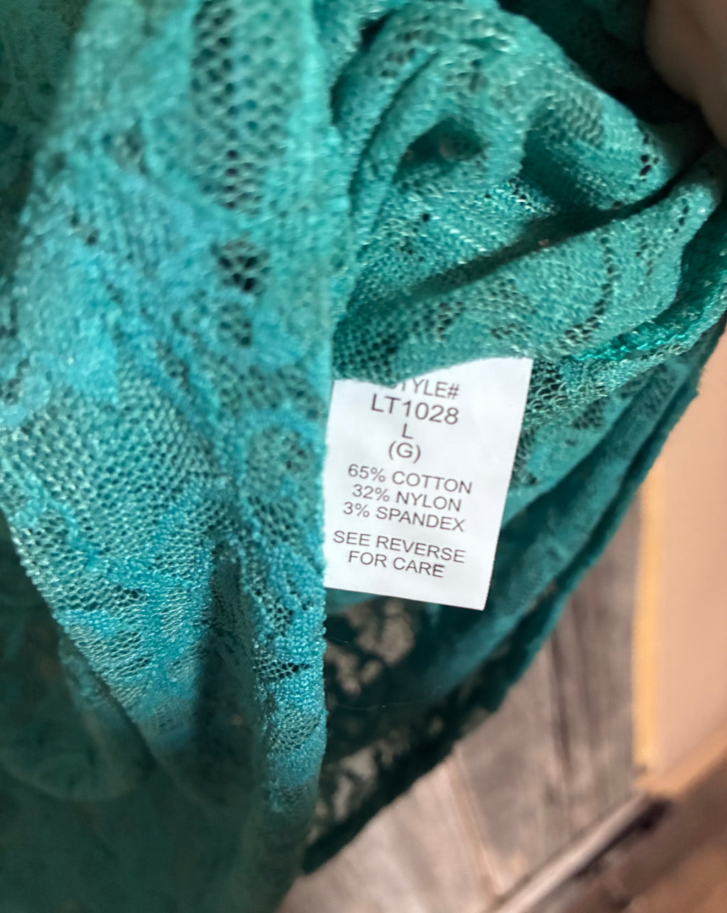 Luz Teal Lace Boho Blouse – Size L