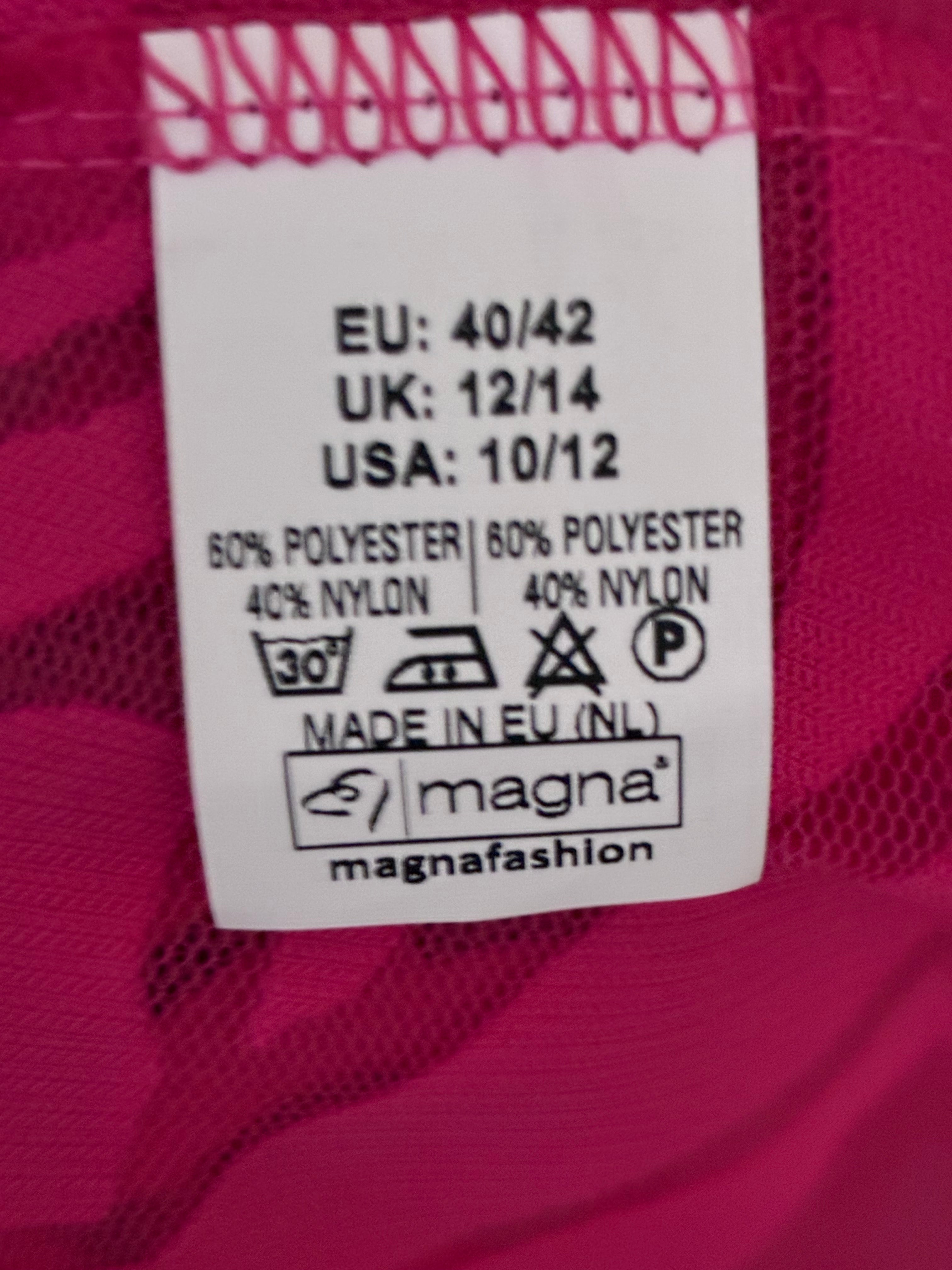 Magna Rose Print Kimono Cardigan – Hot Pink (10/12)
