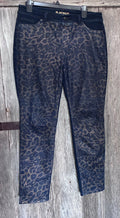 Chico's Platinum Leopard Print Skinny Jeans – Size 1