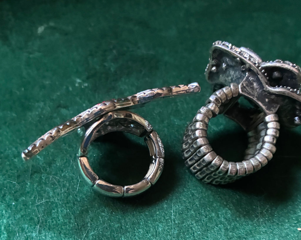 Crystal Rose Rhinestone Adjustable Ring