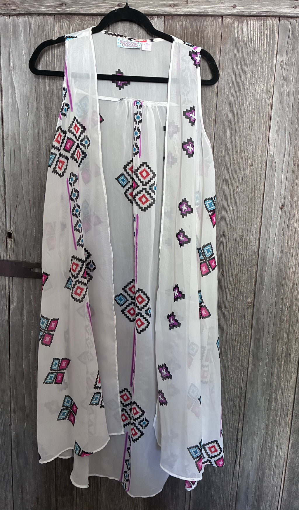 Pink Cadillac Boho Kimono Vest-Size M
