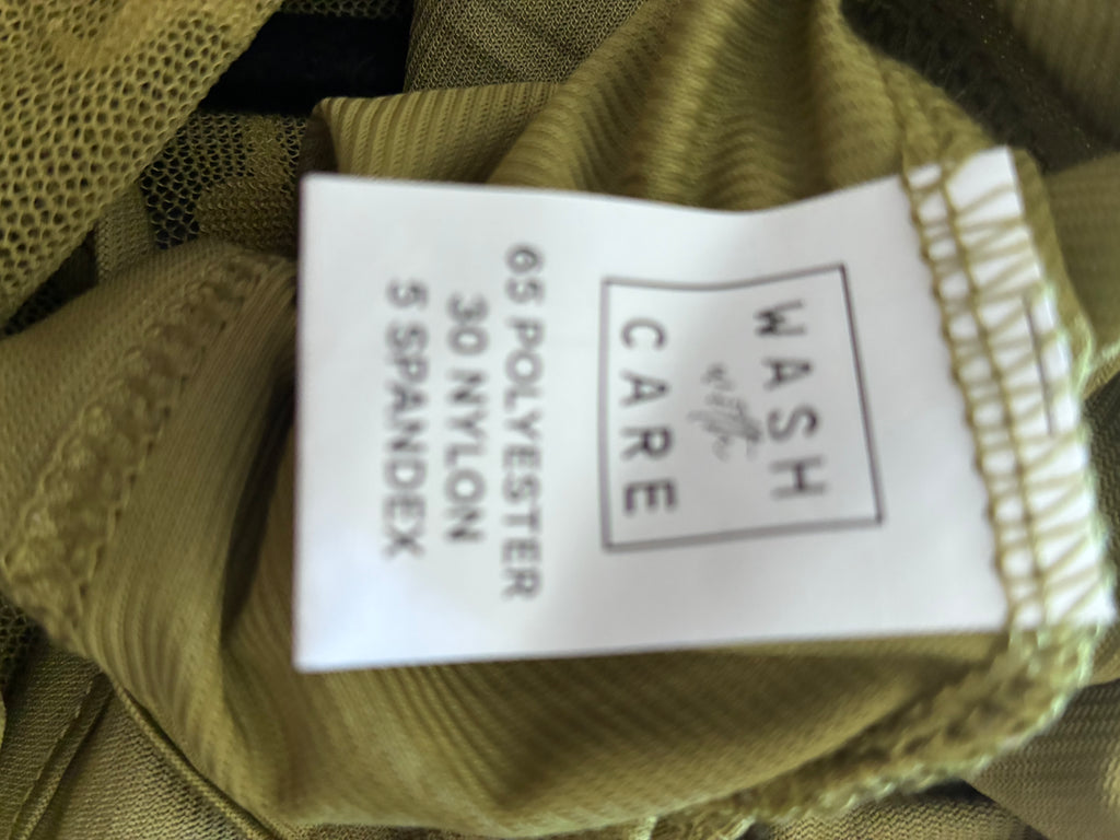 Two 2 Fly Olive Mesh Top & Cami Set -Size L