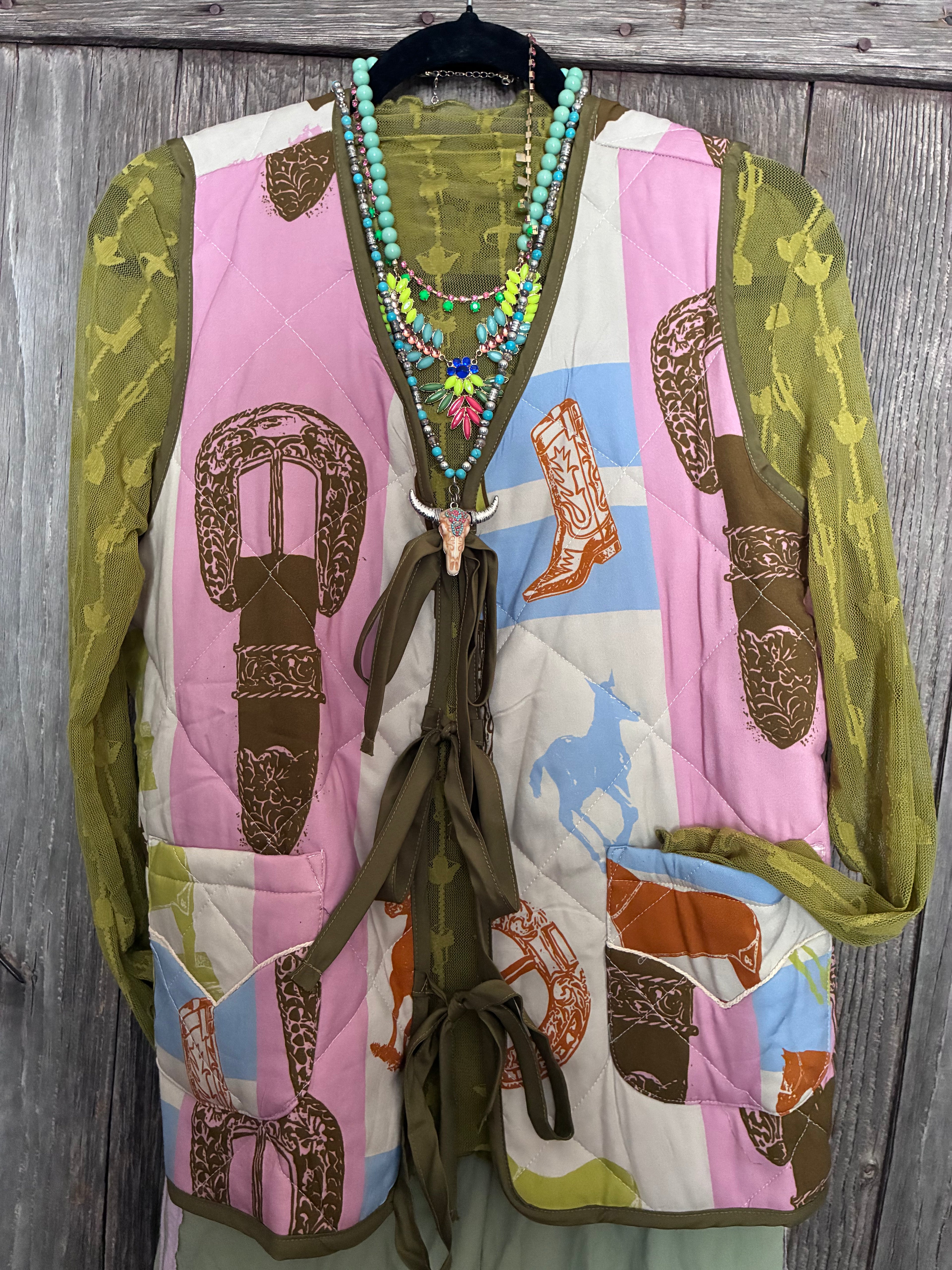 Neon Boho & Skull Necklace Set