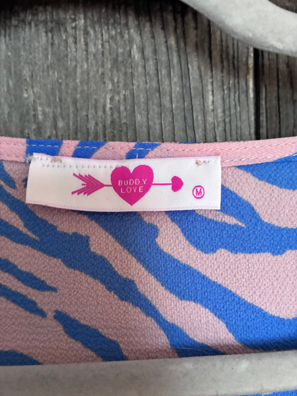 Buddy Love Zebra Print Tie-Front Blouse-Size M