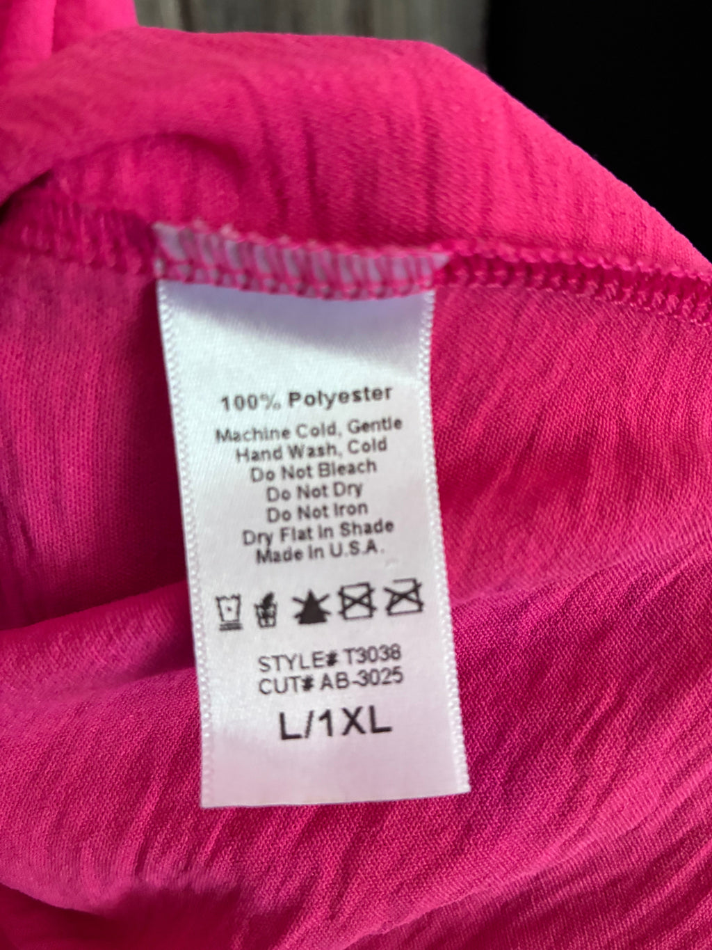 Hot Pink Rolling Ranch Boxy V-Neck Top