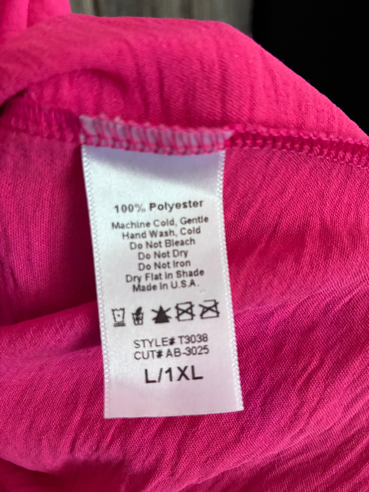 Hot Pink Rolling Ranch Boxy V-Neck Top