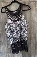 Dressbarn Sequin Lace Tank Top – Size Large