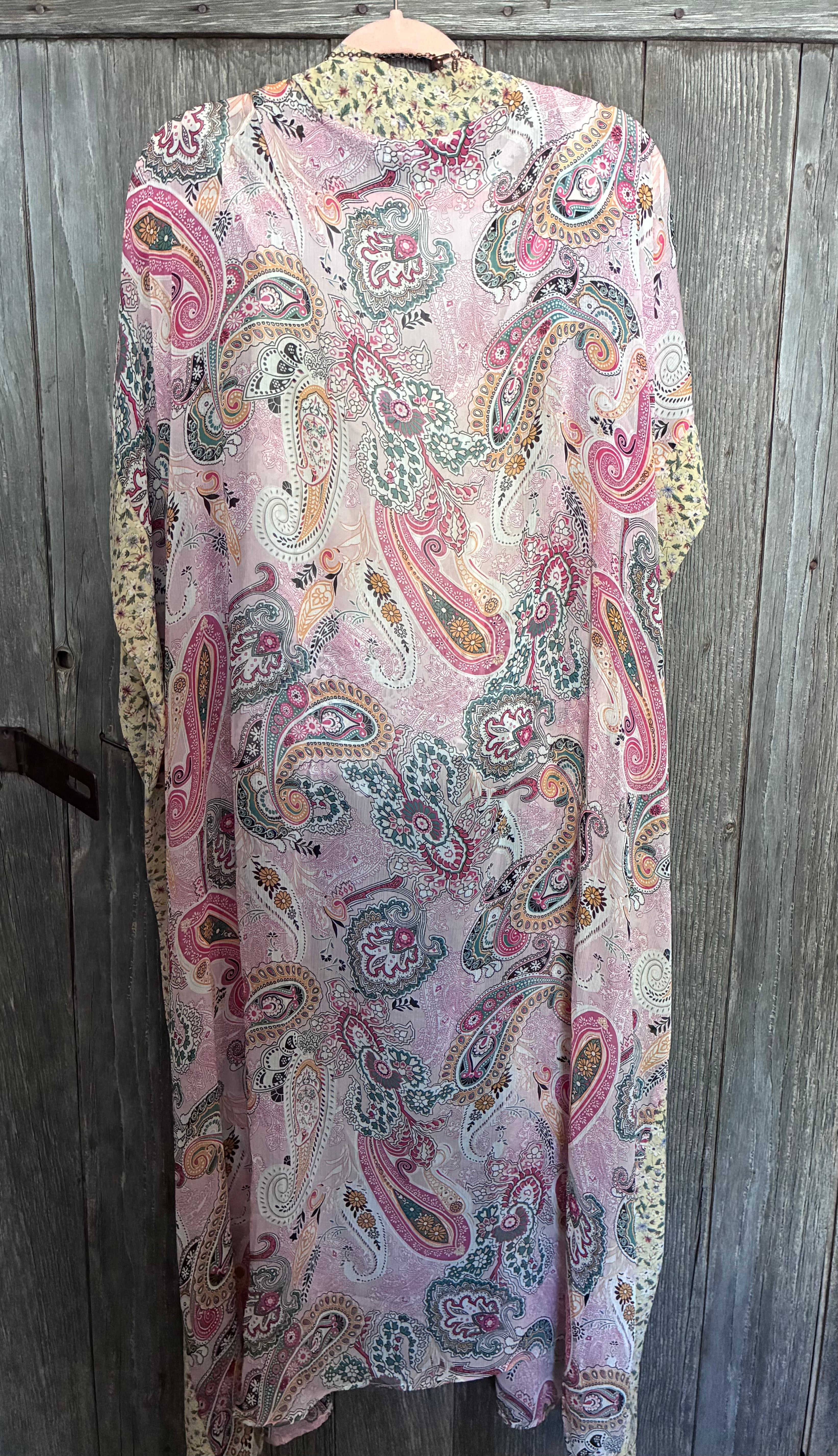 GiGio USA Boho Paisley Kimono Duster-Size L