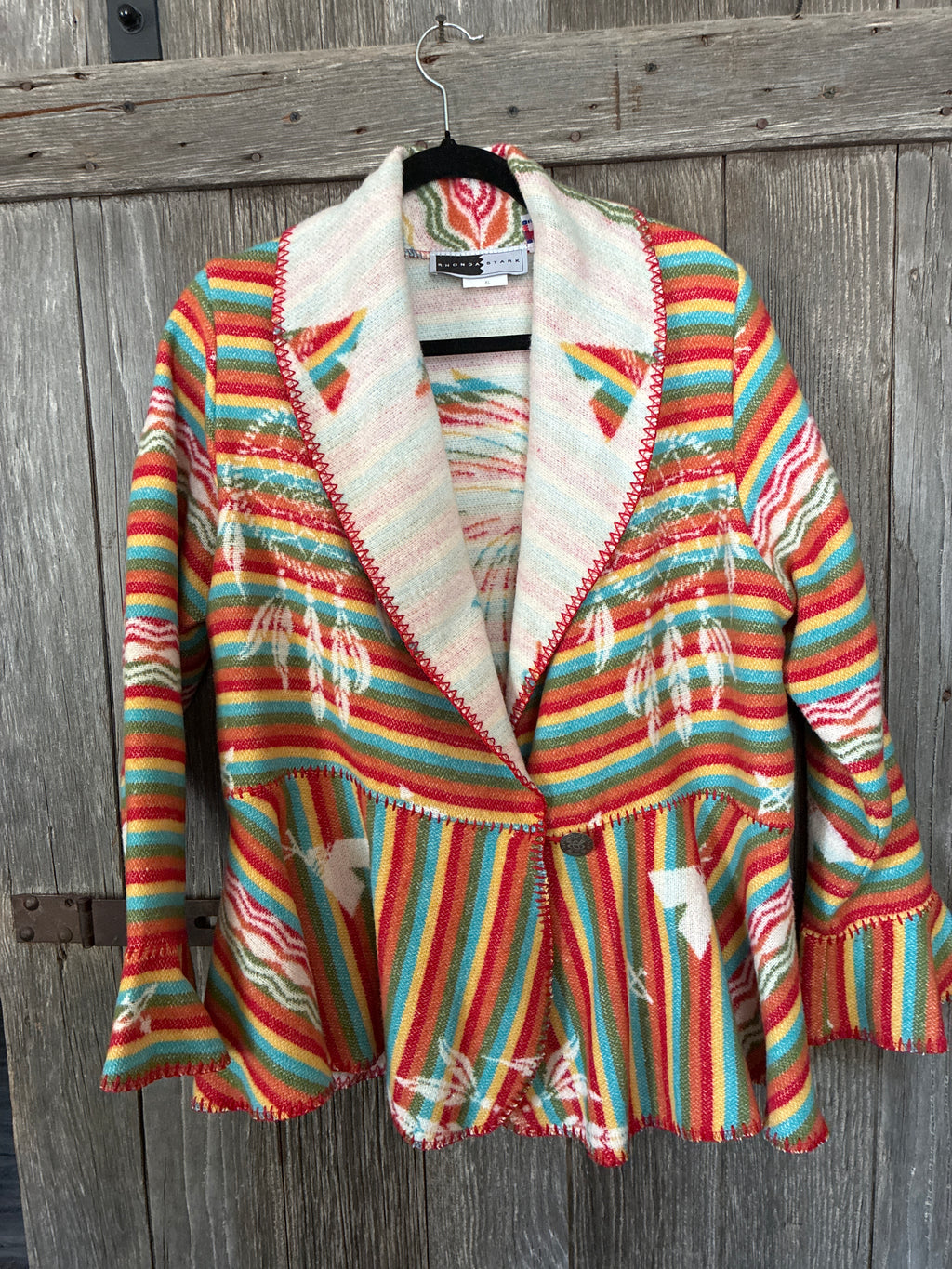 Rhonda Stark Serape Blanket Jacket — Size XL