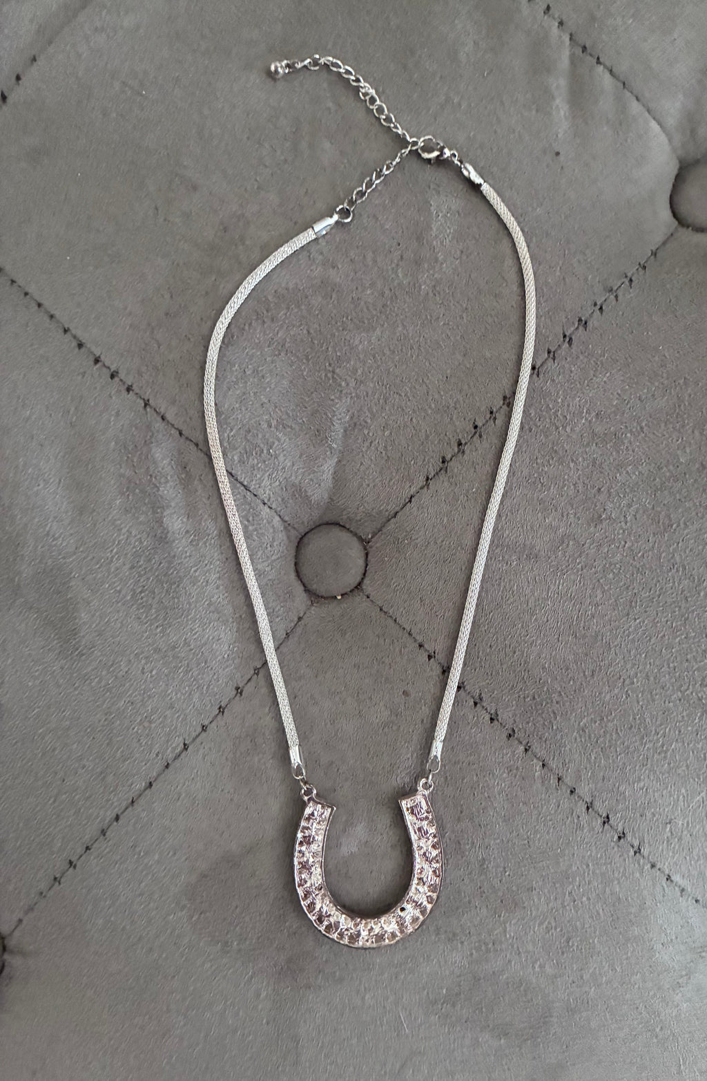 Lucky Horseshoe Crystal Necklace